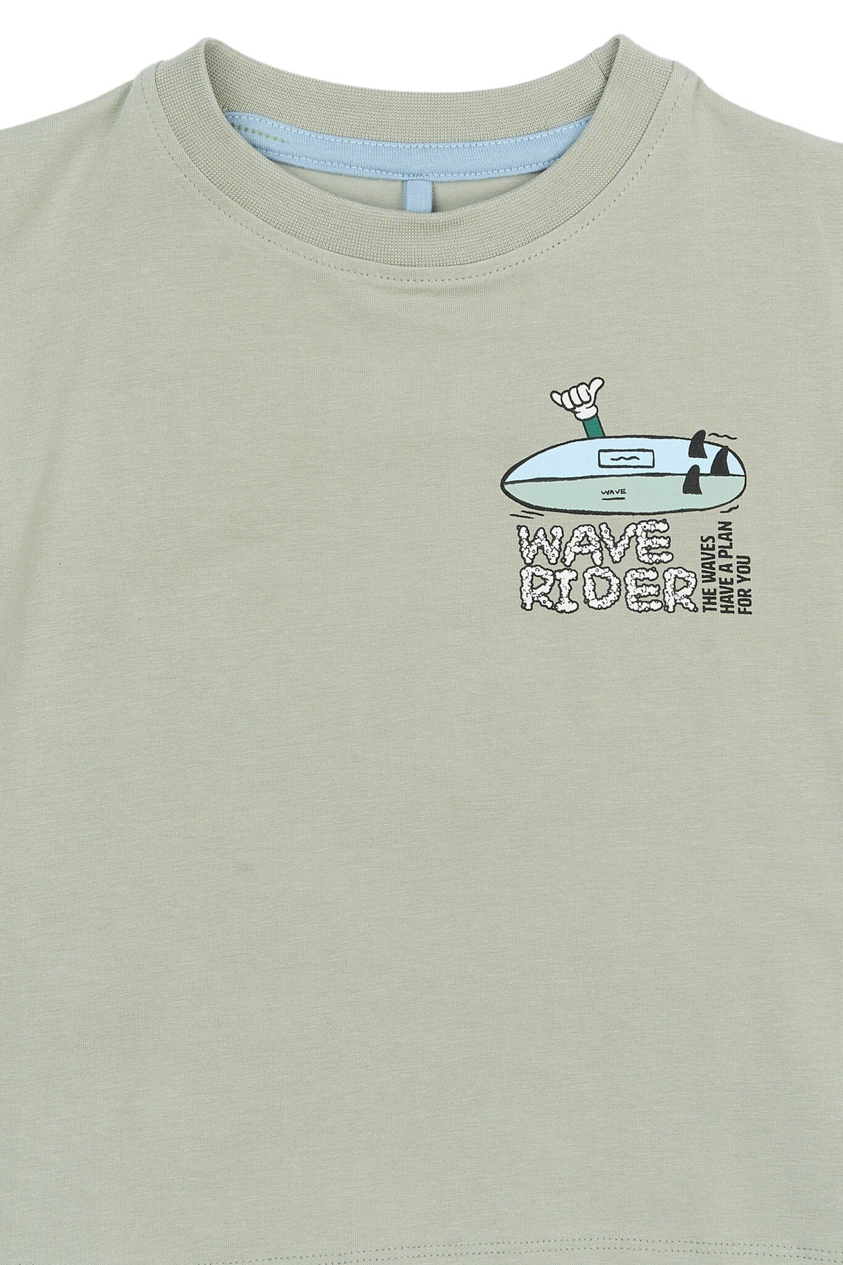 The New shirt kind Sigurd Tee Aqua Grey (aqua grijs)