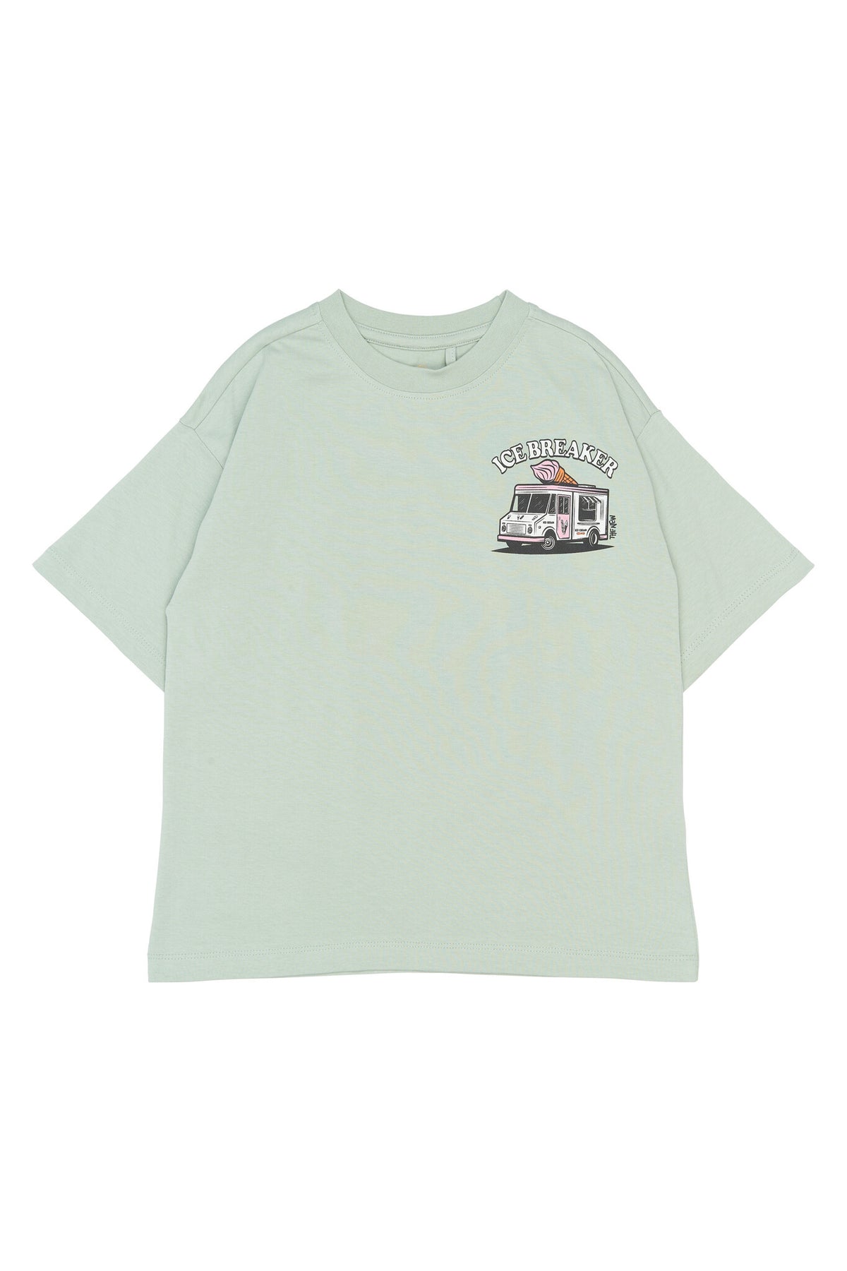 The New shirt kind Stefano Tee Aqua Grey (aqua grijs)