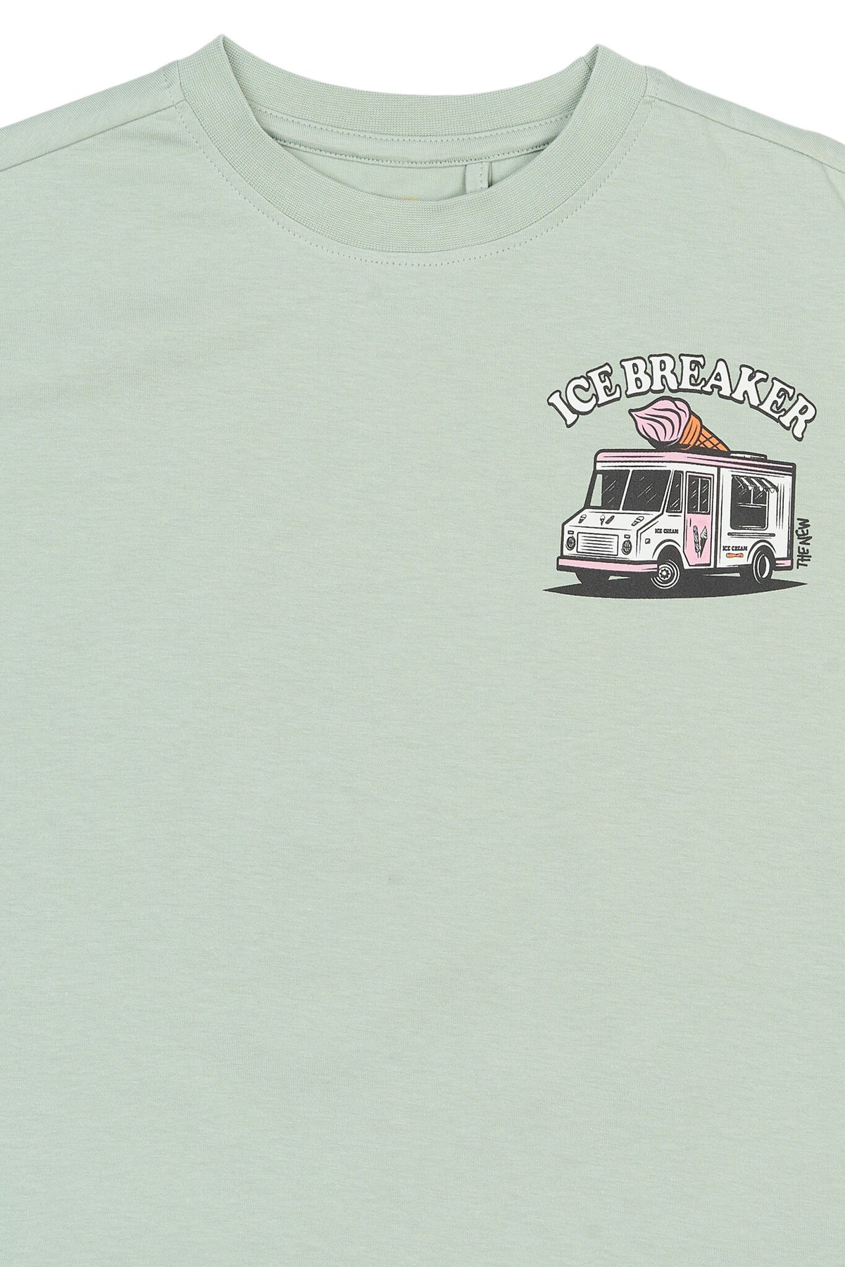 The New shirt kind Stefano Tee Aqua Grey (aqua grijs)