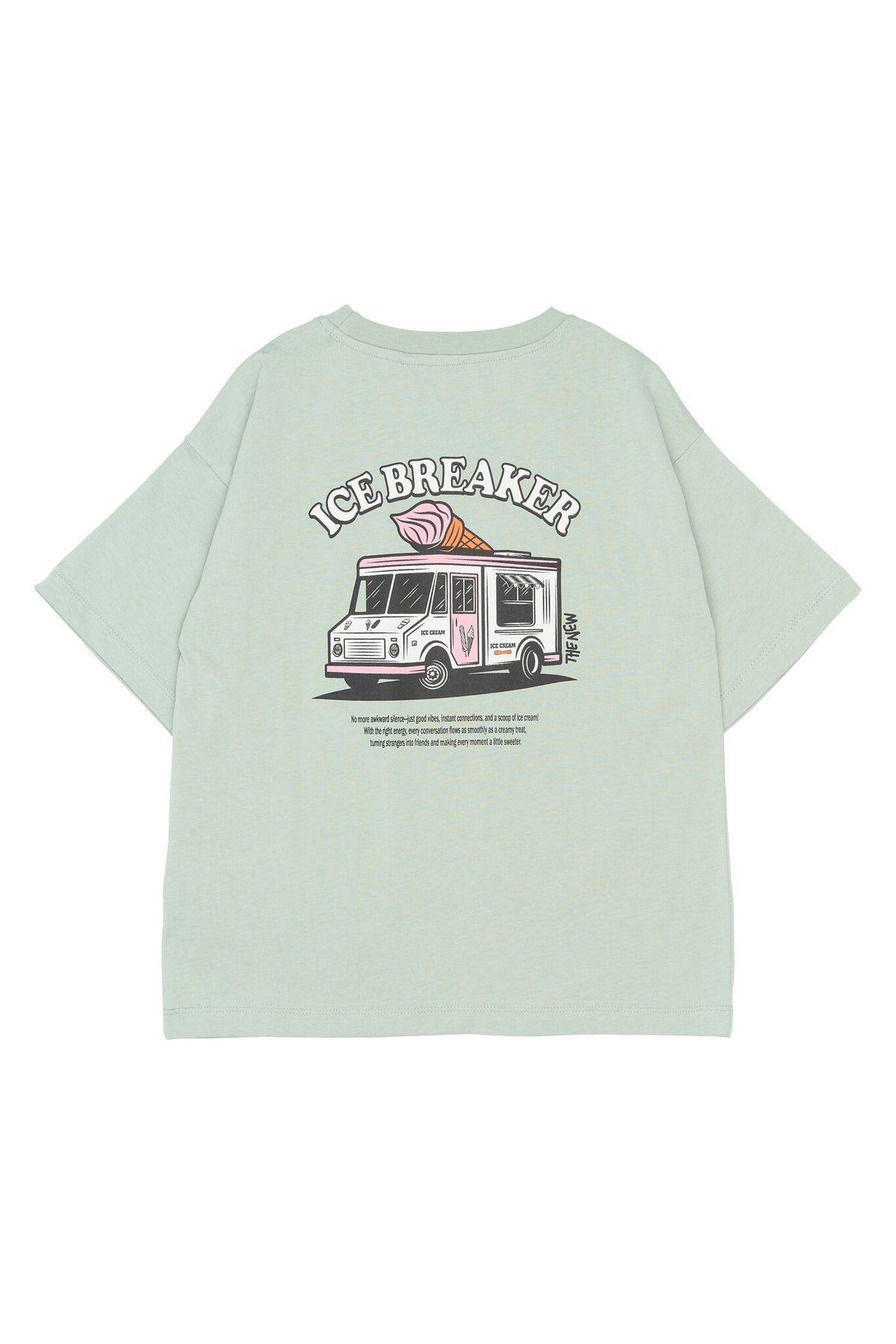 The New shirt kind Stefano Tee Aqua Grey (aqua grijs)