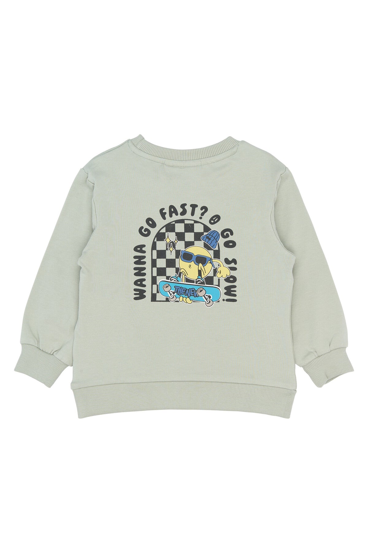 The New sweatshirt kind Stan Aqua Gray (aqua grijs)