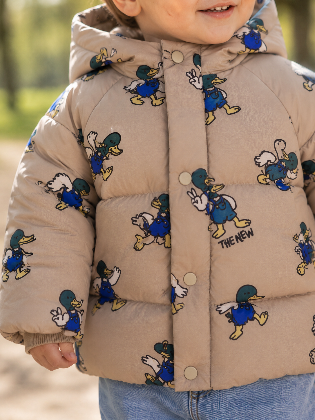THE NEW puffer jas Uwe Taupe Gray (taupegrijs)