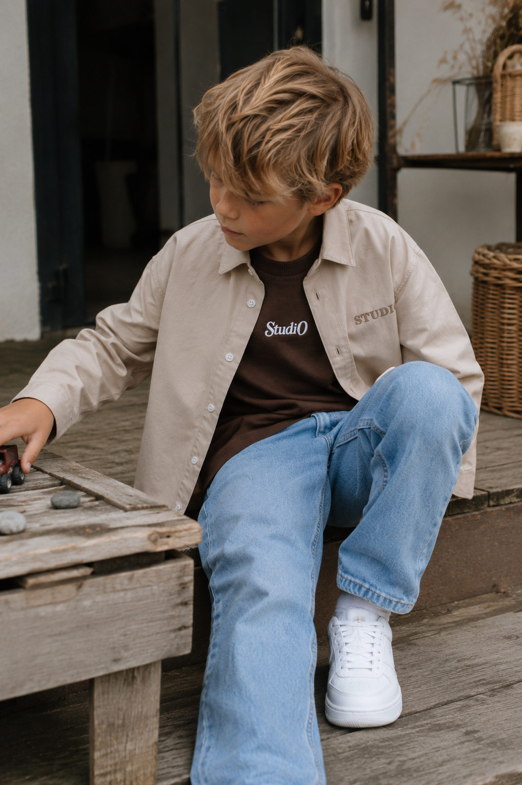 THE NEW T-shirt/blouse jongen Vale Humus (zand)