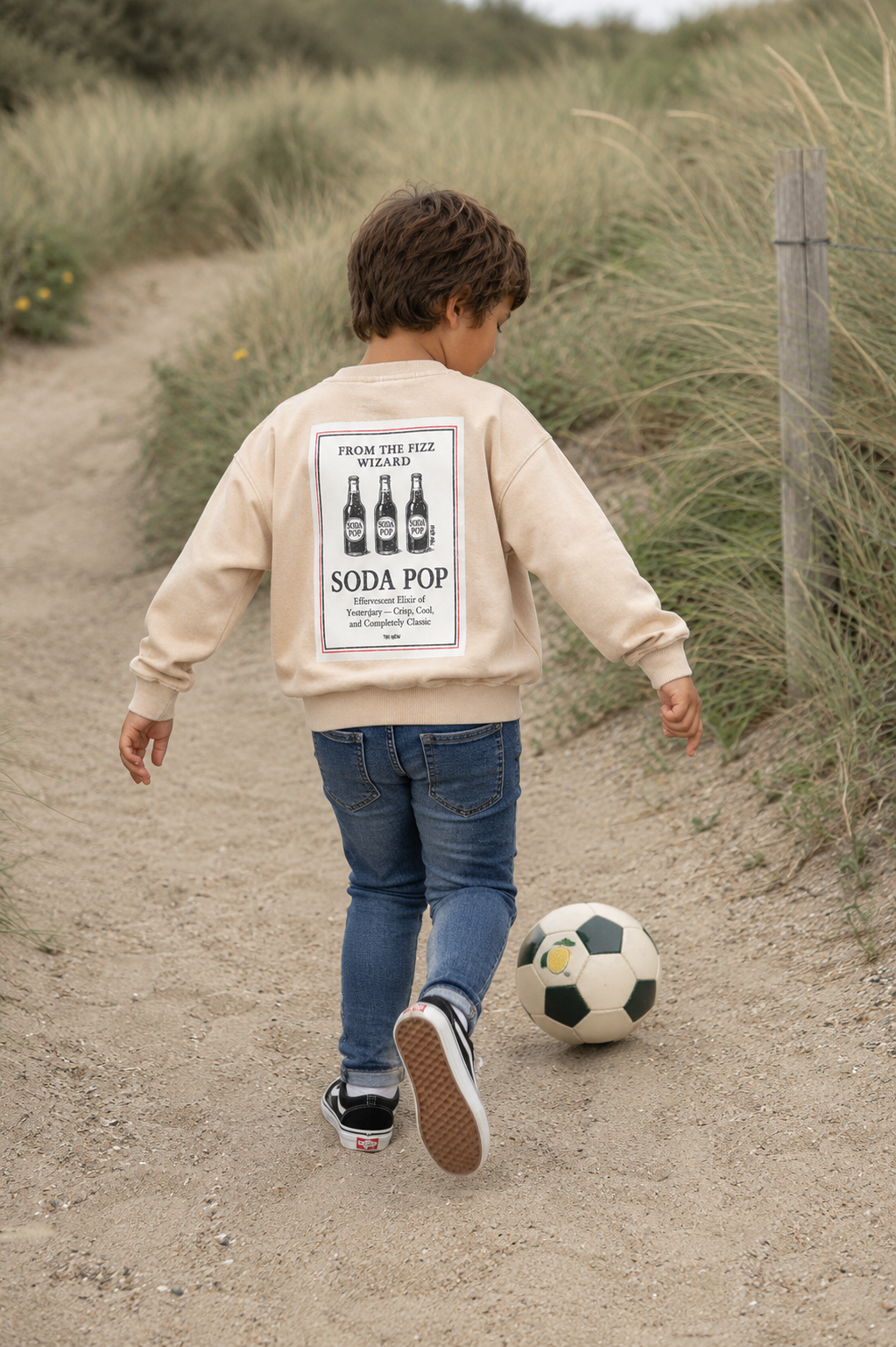 THE NEW sweater jongen Valente Humus (zand)