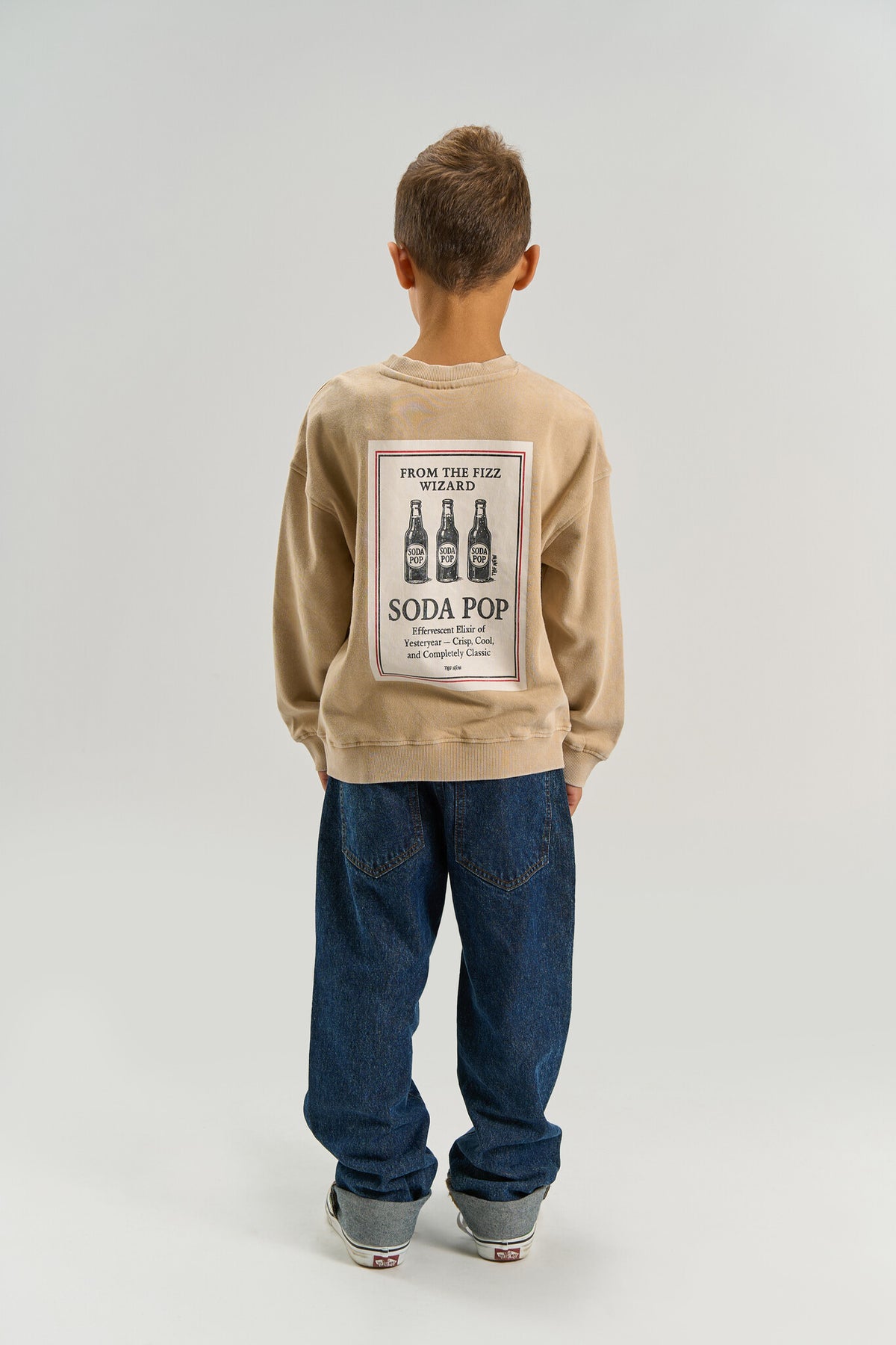 THE NEW sweater jongen Valente Humus (zand)