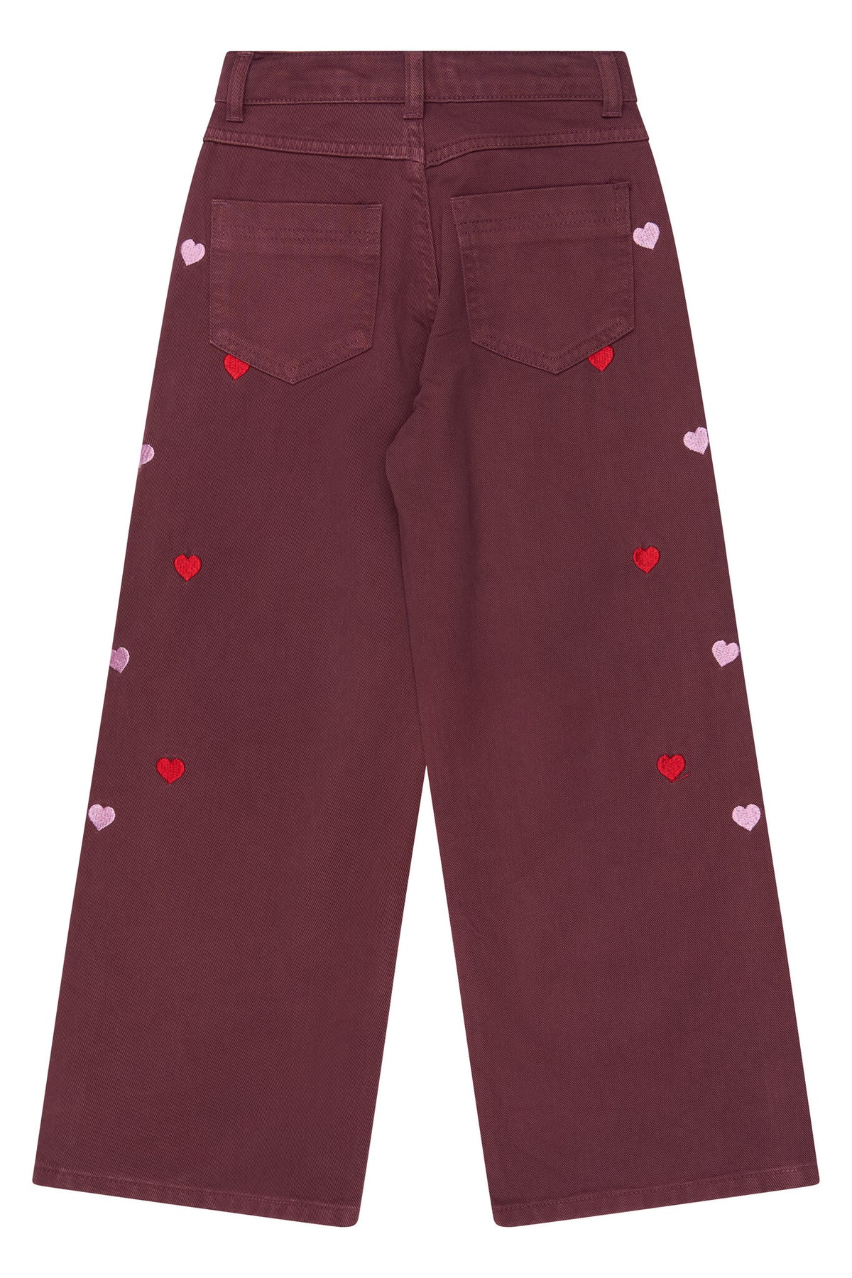 THE NEW wide fit jeans meisje Valentine Burgundy (bordeaux)