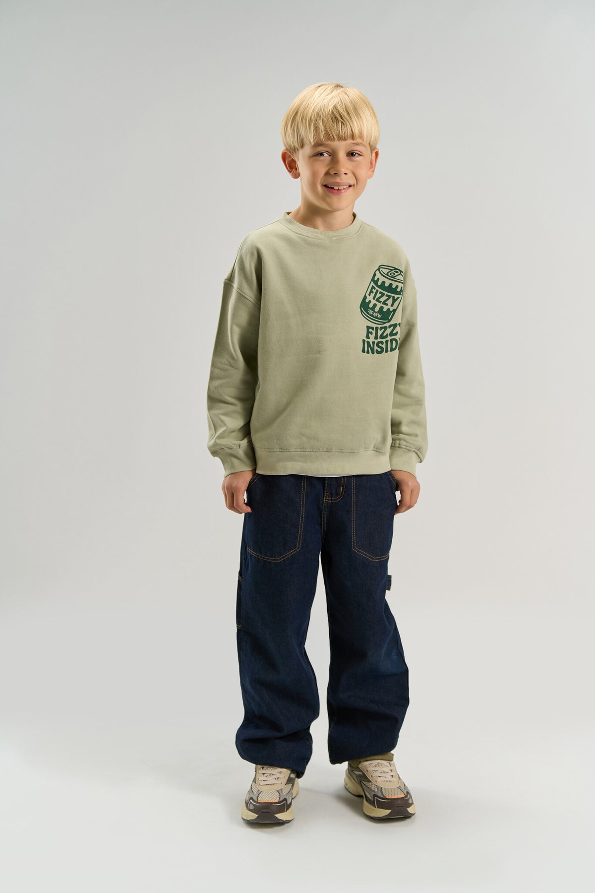 THE NEW sweater jongen Valentino Mineral Gray