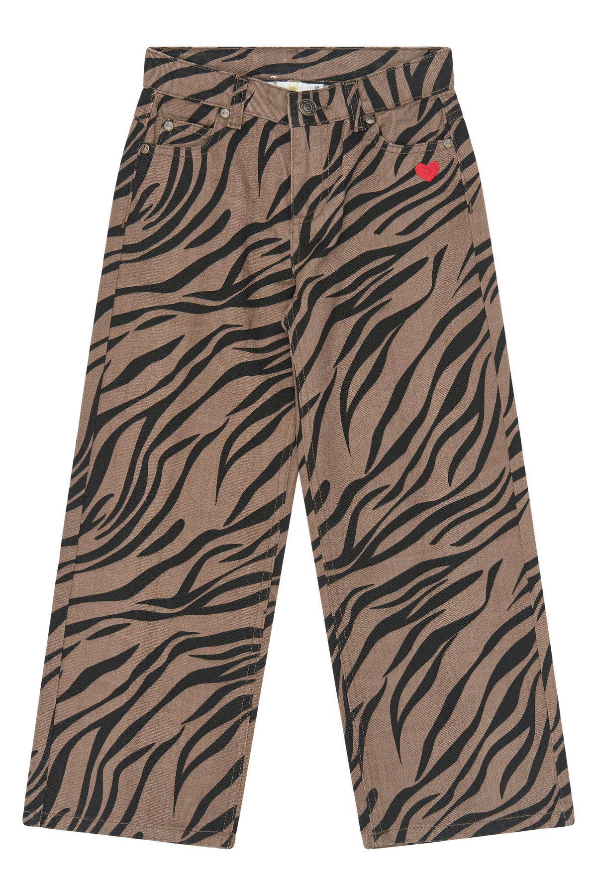 THE NEW wide fit jeans meisje Vanya Taupe Gray (taupegrijs)