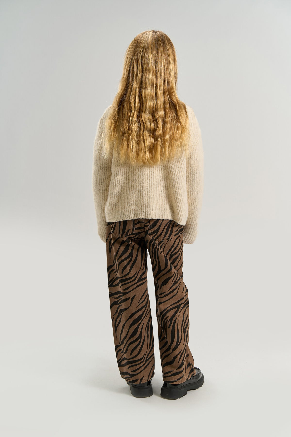THE NEW wide fit jeans meisje Vanya Taupe Gray (taupegrijs)