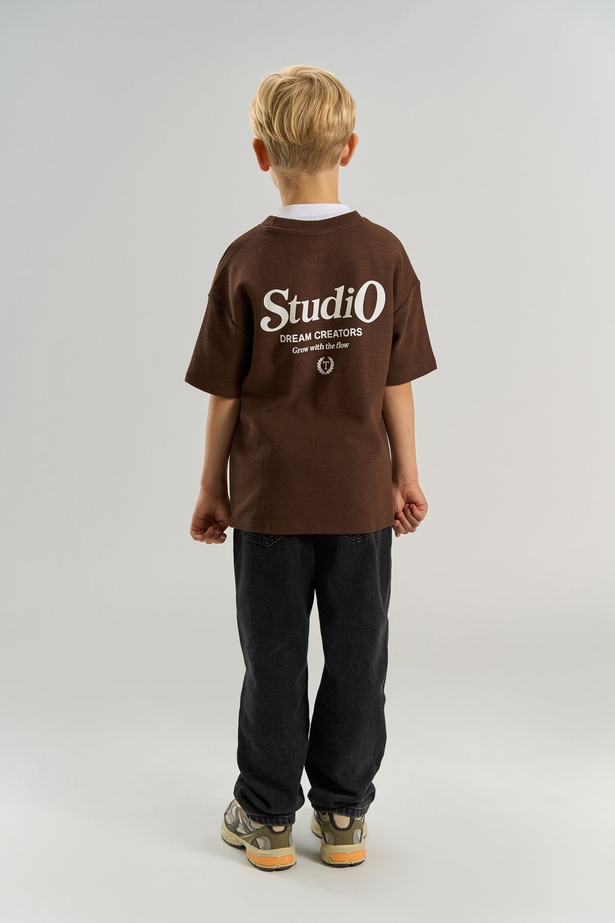 THE NEW T-shirt jongen Varl OS Chestnut (kastanjebruin)