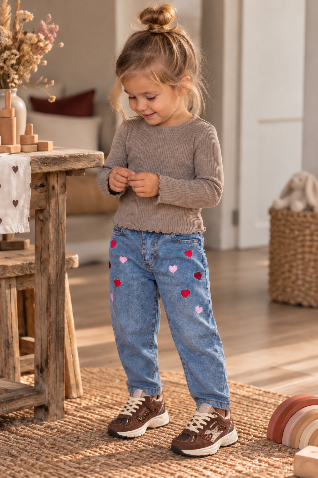 THE NEW sweater meisje Vernata Taupe Gray (taupegrijs)