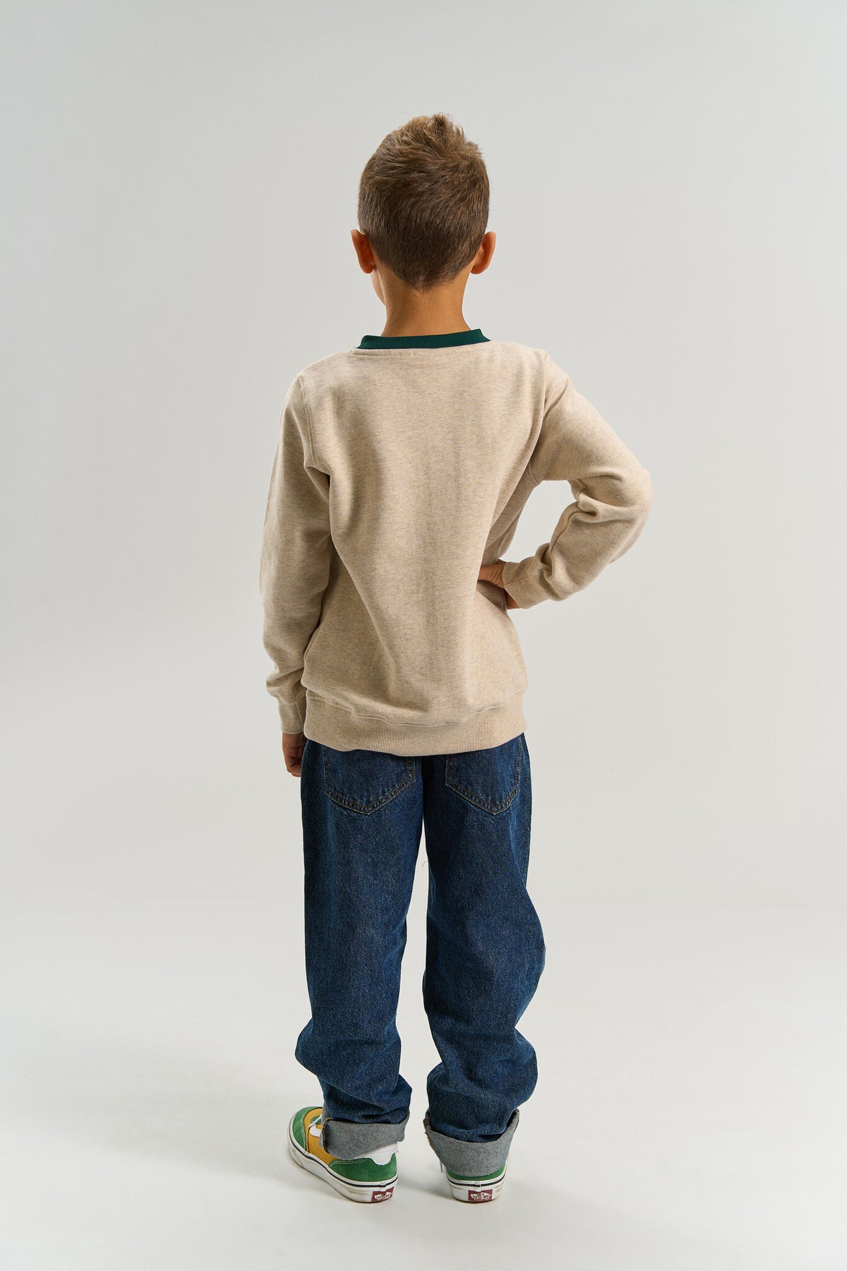 THE NEW sweater jongen Ville Oatmeal Melange (beige melange)