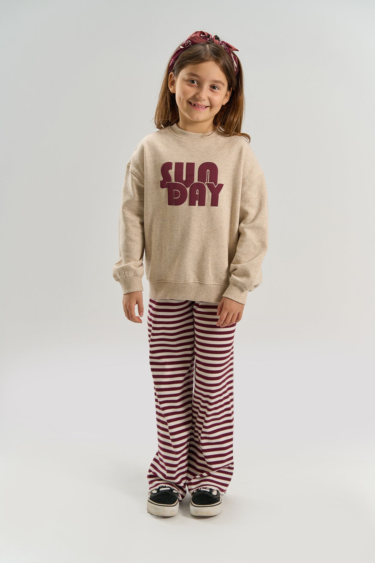 THE NEW sweater meisje Virna Oatmeal Melange (beige melange)