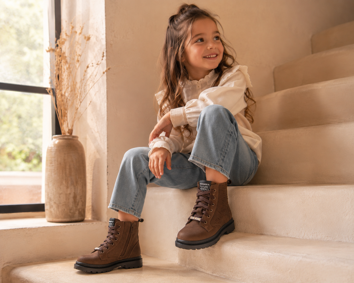 Bunnies Tasha Trail veterboots kind Dark Brown (donkerbruin)