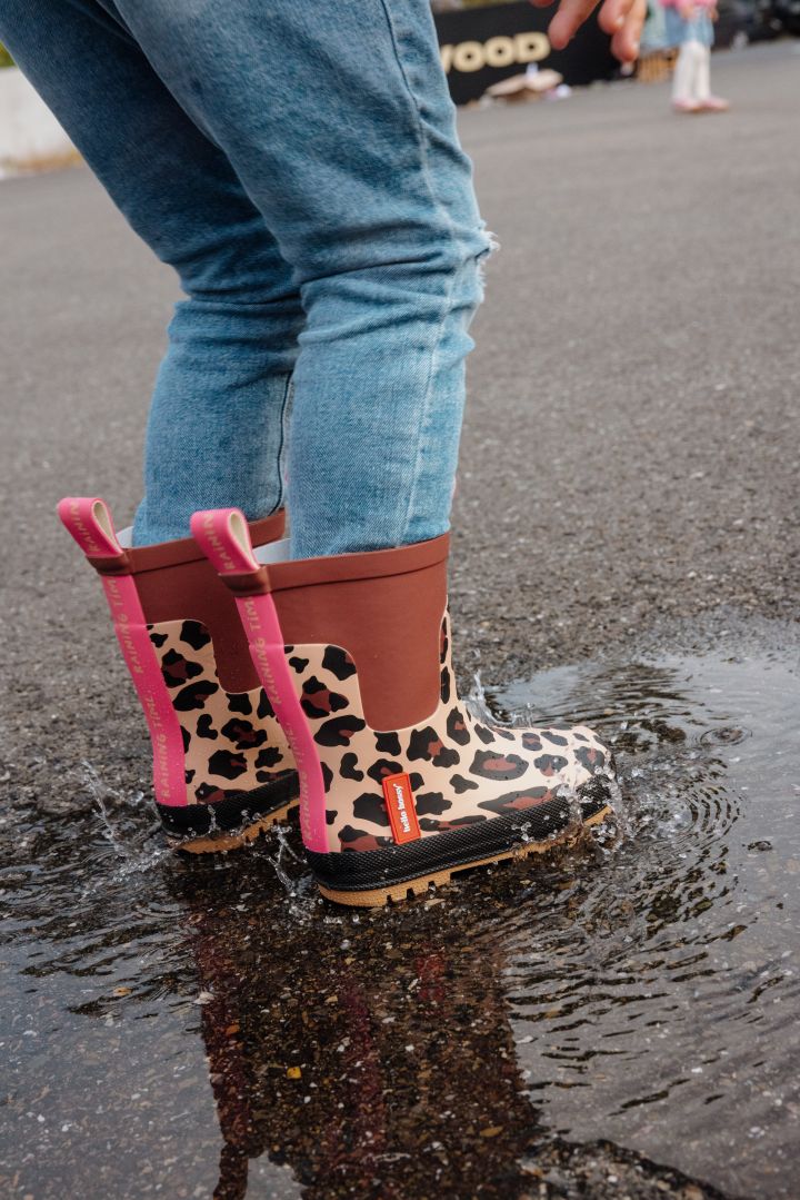 HELLO HOSSY regenlaarzen kind Leopard bruin roze luipaardprint