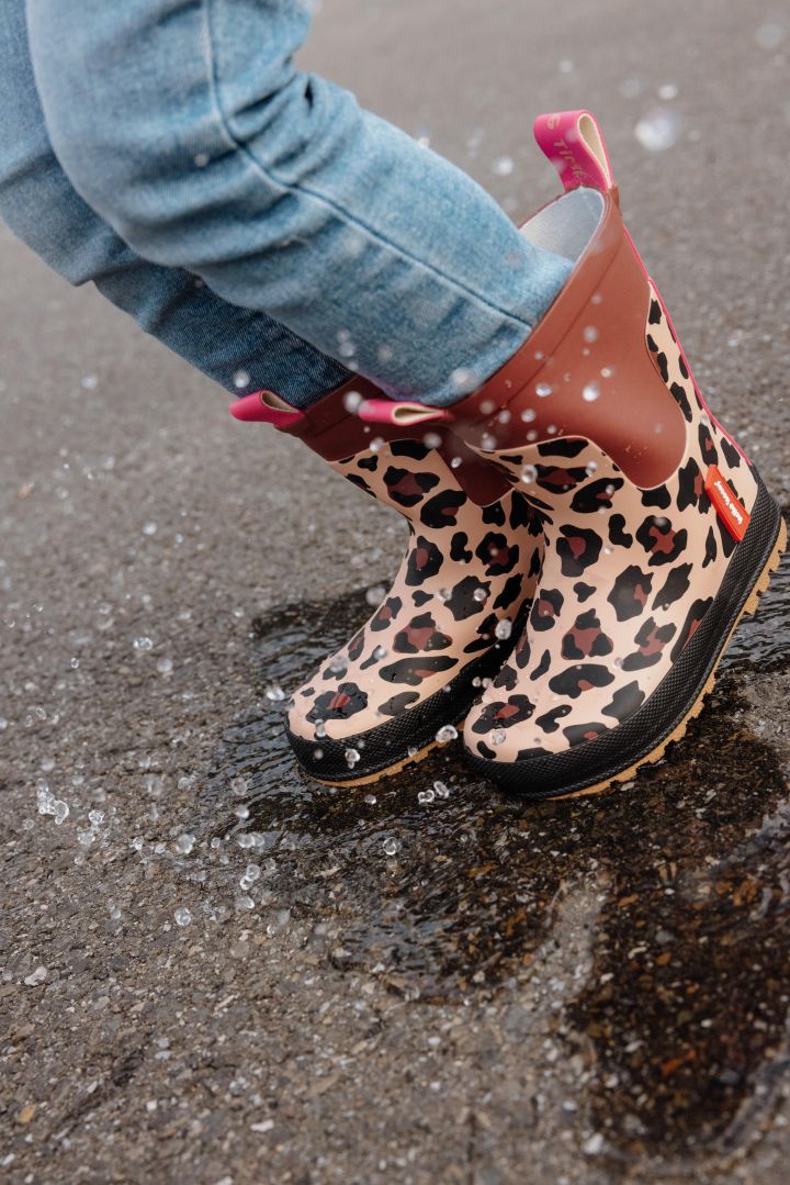 HELLO HOSSY regenlaarzen kind Leopard bruin roze luipaardprint