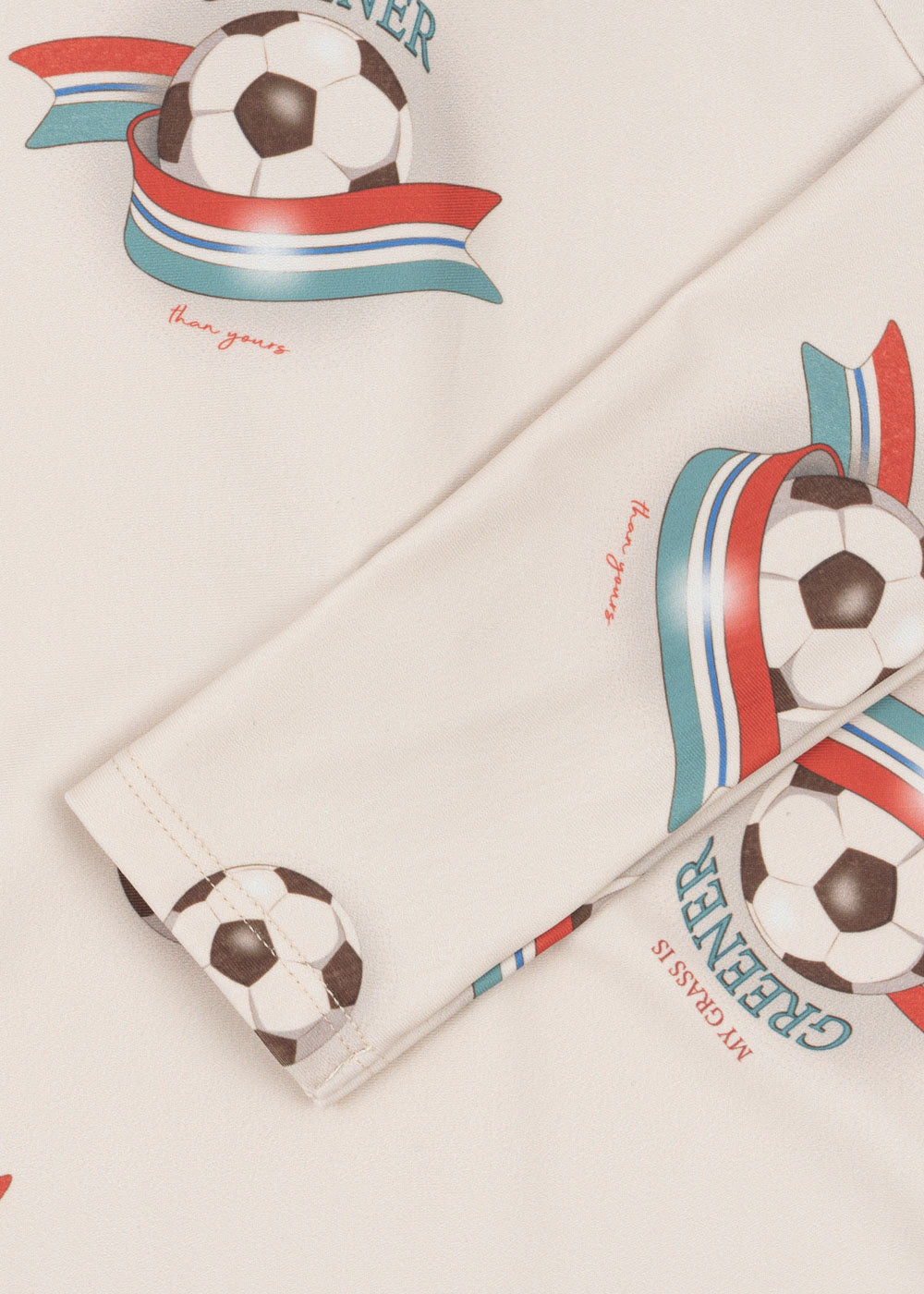 Konges Sløjd zwempak baby Aster Onesie GRS Kick It (met voetbal print)