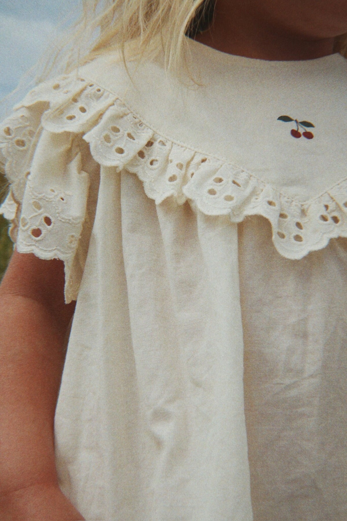 Konges Sløjd jurk meisje Posey Dress Antique White gebroken wit