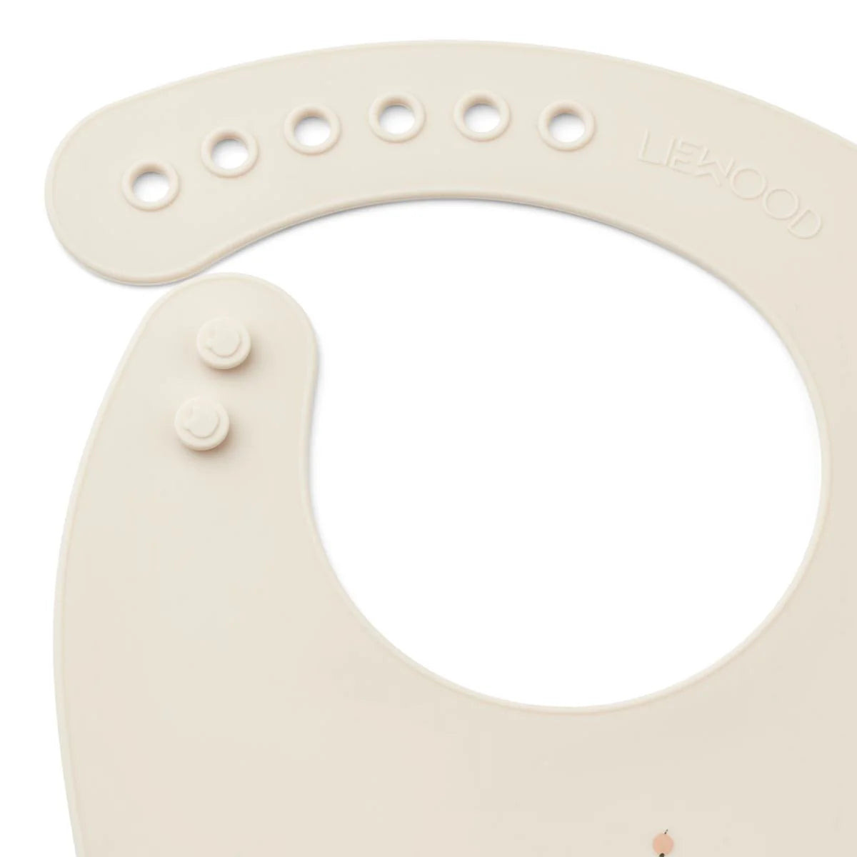 LIEWOOD siliconen slabbetjes kind Tilda set van 2 (Peach / Sea Shell Mix)