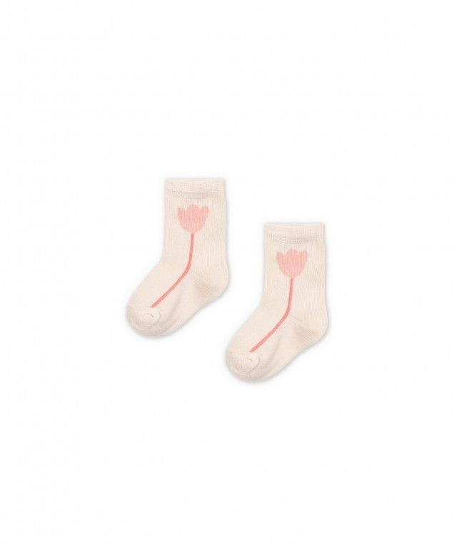 PLAY UP sokken kind Jacquard Bio Resin Tulip (roze)