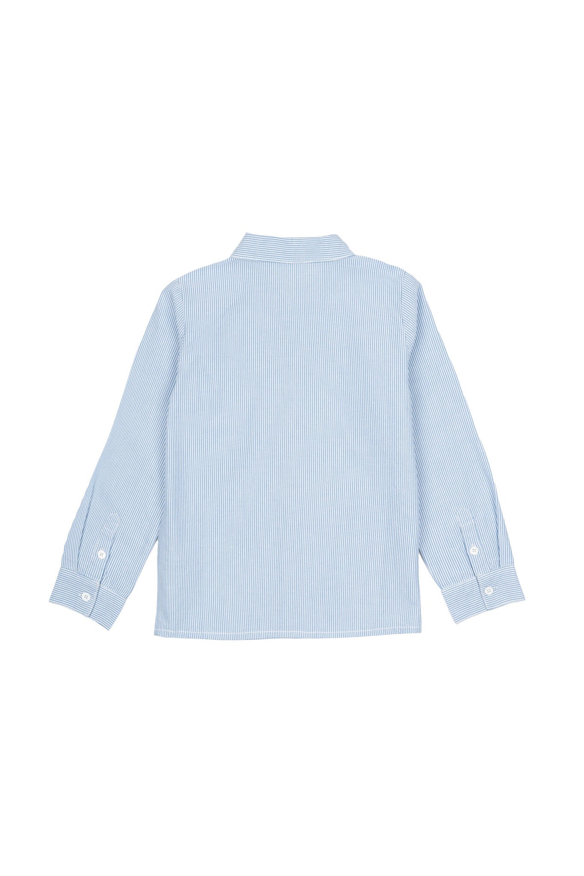 The New overhemd kind Michael Shirt Bright White Striped (wit en lichtblauw gestreept)