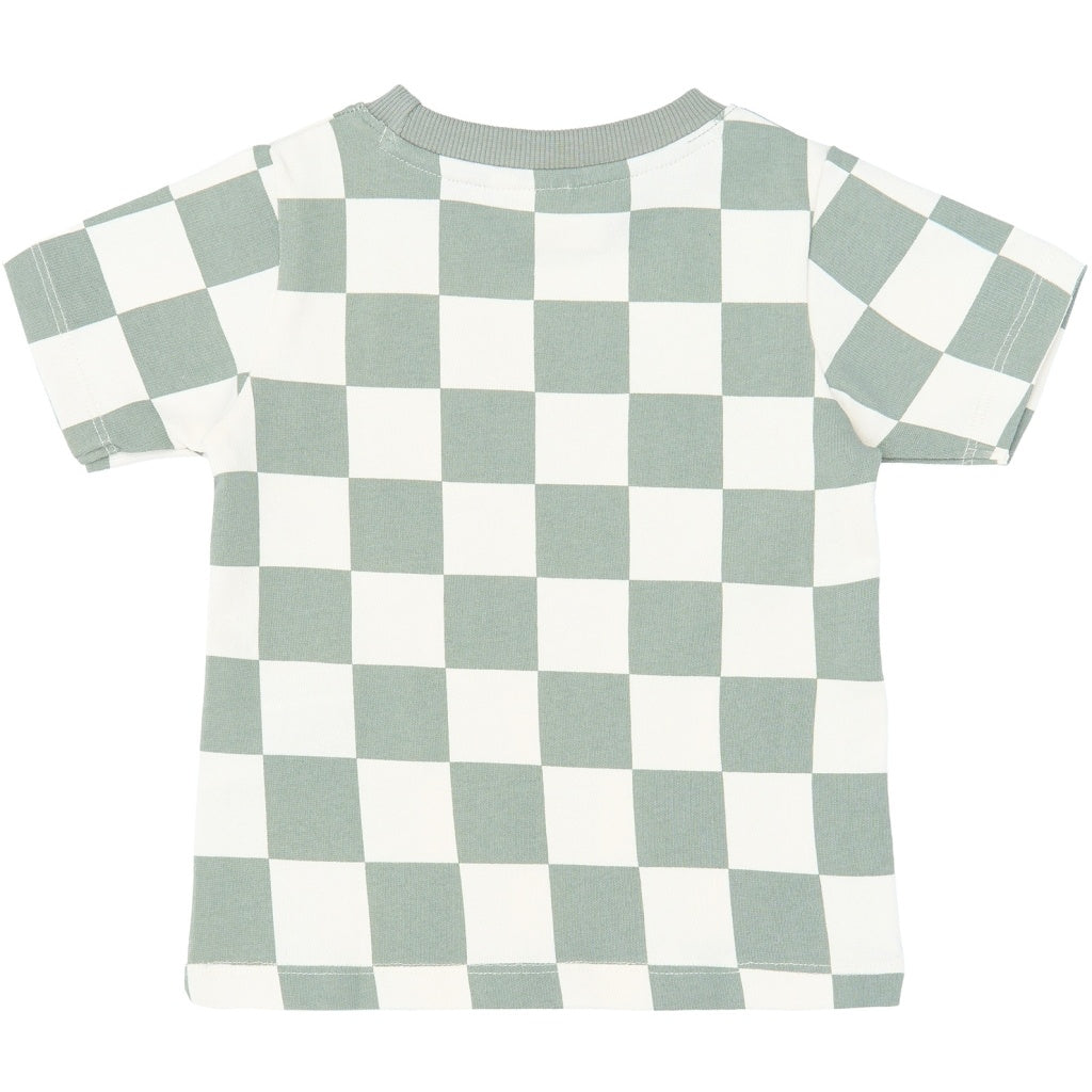 The New T-shirt kind Sebastian Tee Aqua Grijs (aqua grijs, met print)
