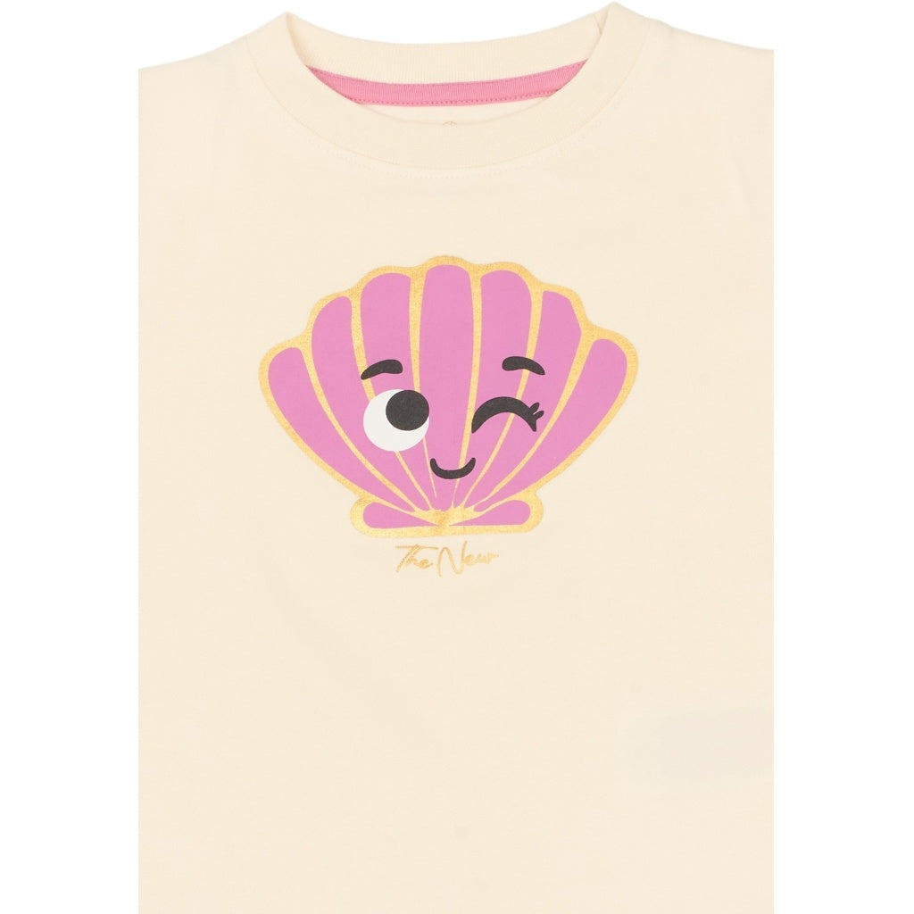 The New shirt meisje Tallulah Tee Gardenia (crèmewit)