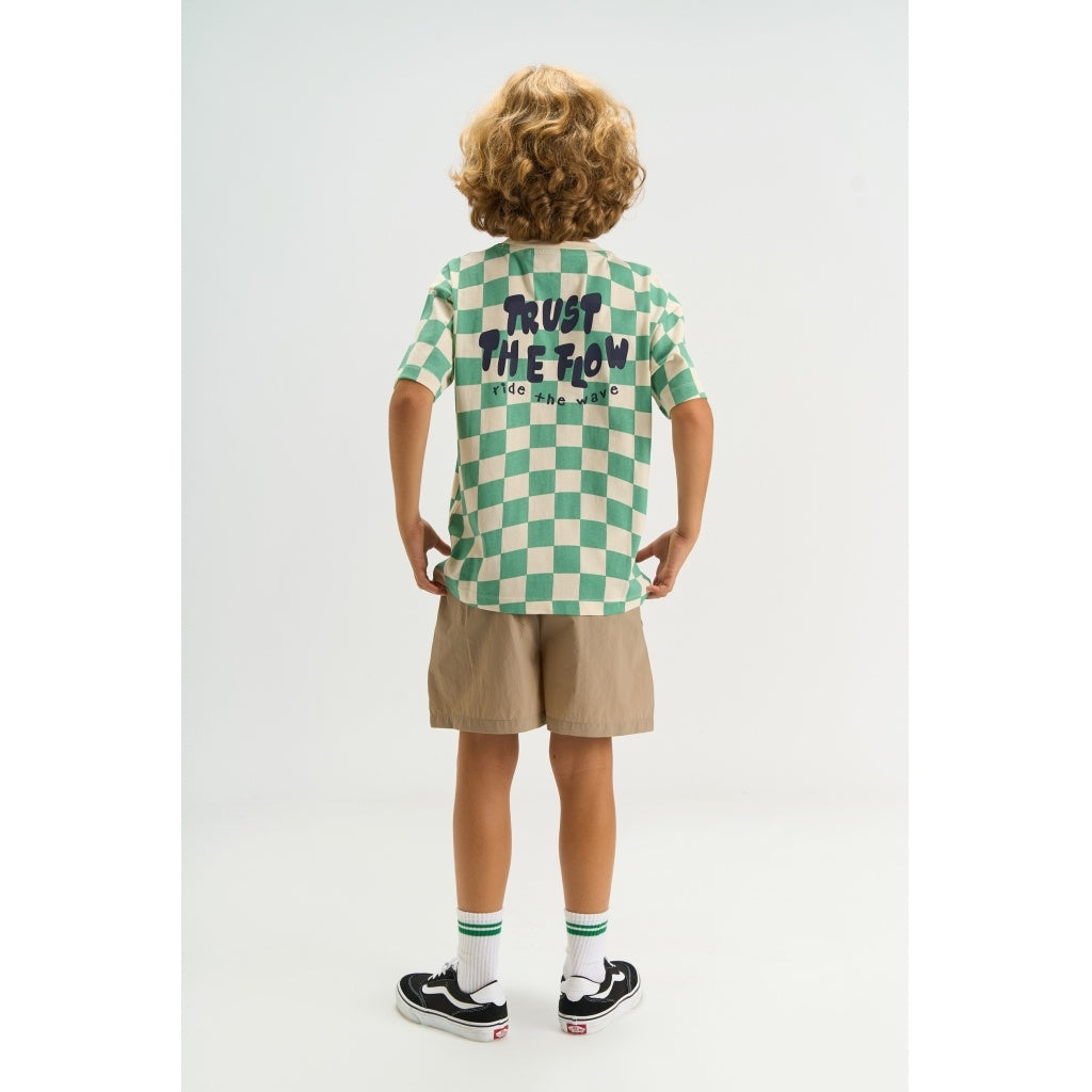 The New shirt jongen Tiago korte mouw Creme De Menthe, lichtgroen