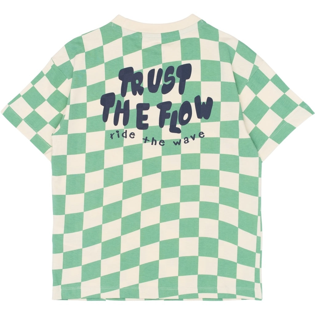 The New shirt jongen Tiago korte mouw Creme De Menthe, lichtgroen