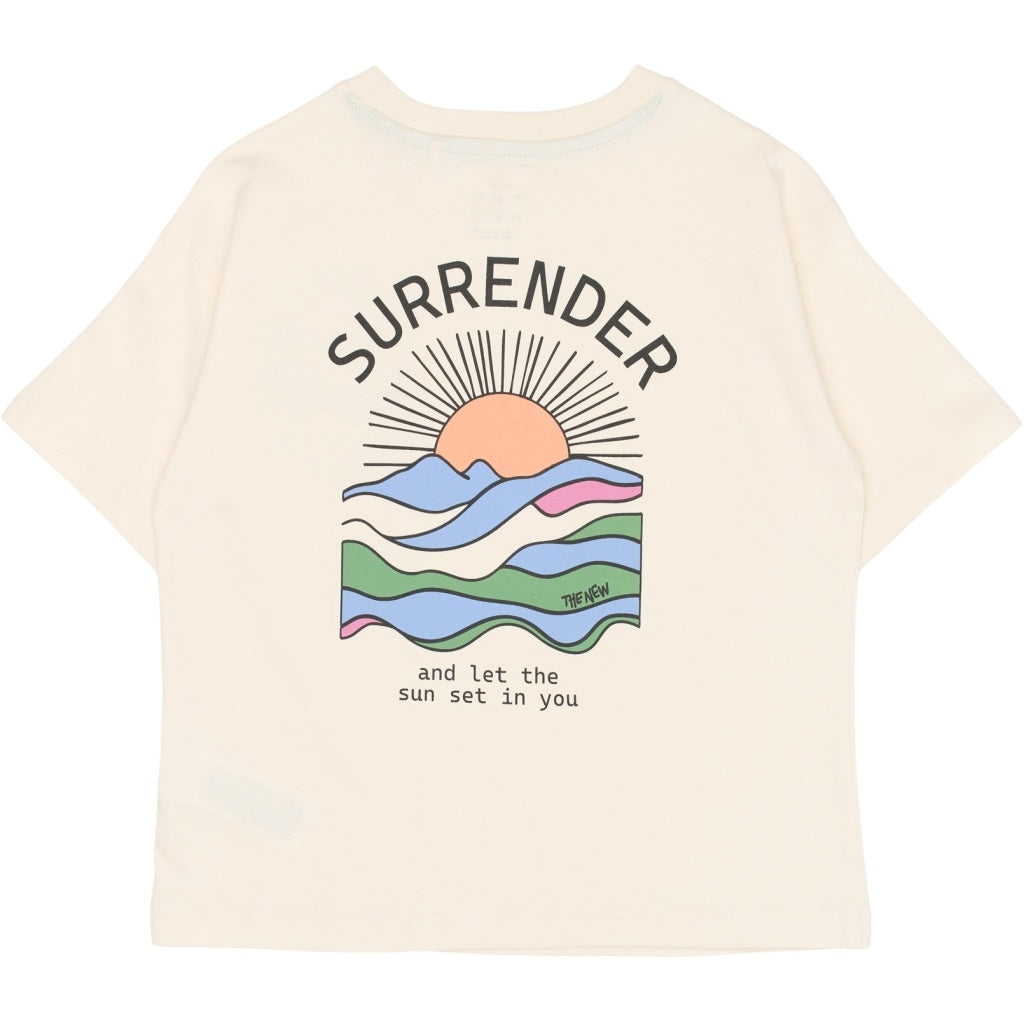 The New shirt jongen Tuck Tee Gardenia (crèmewit)