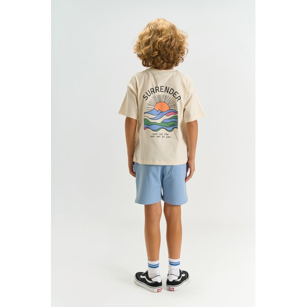 The New shirt jongen Tuck Tee Gardenia (crèmewit)