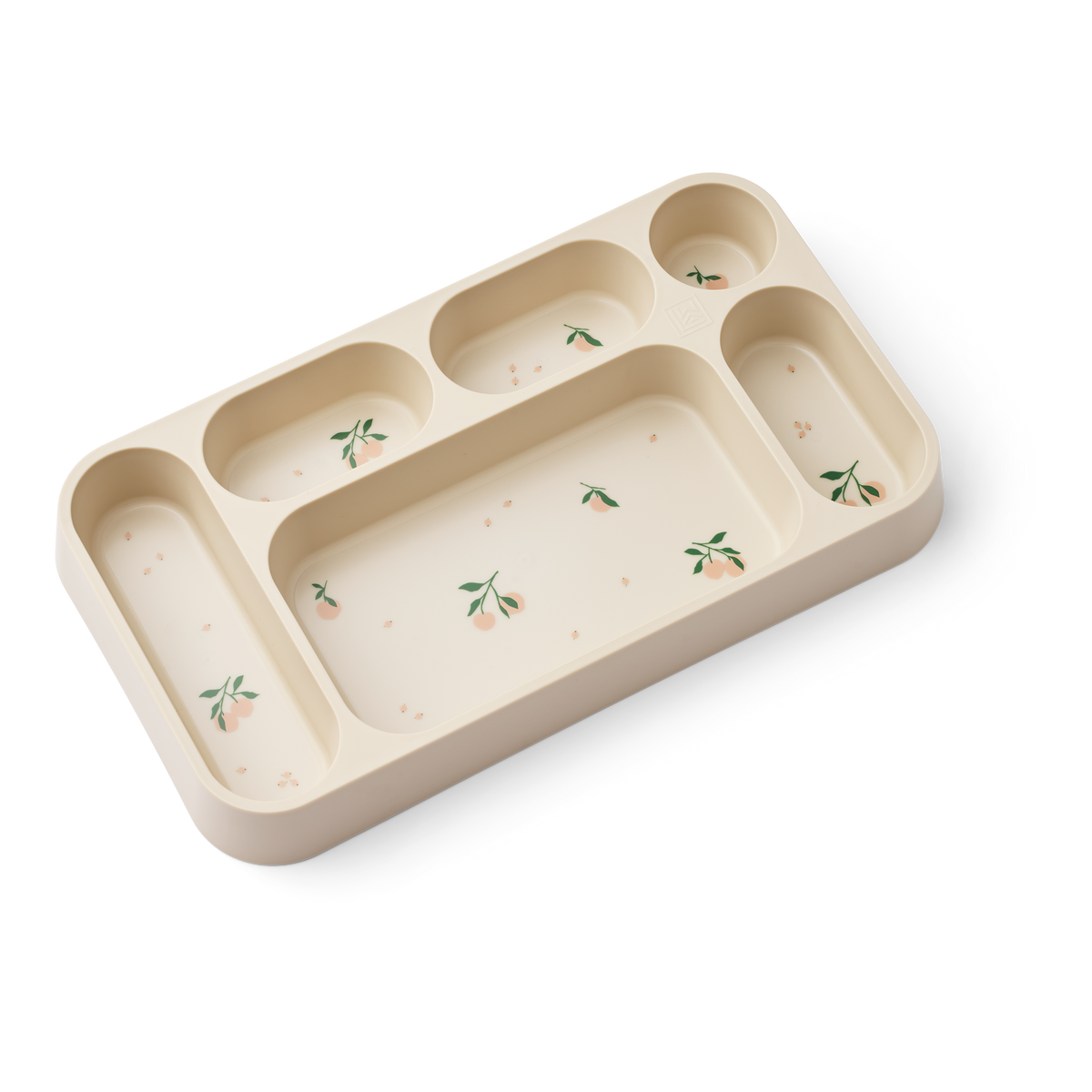 LIEWOOD Perzik Schelp bord met vakjes