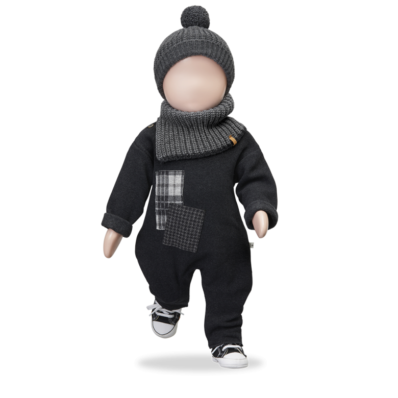 1+ IN THE FAMILY colsjaal baby Liam Grey grijs