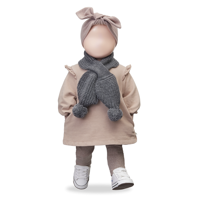 1+ IN THE FAMILY sjaal baby Bruna Grey grijs