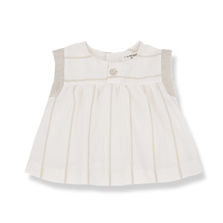 1+ IN THE FAMILY top baby Dunia off white wit