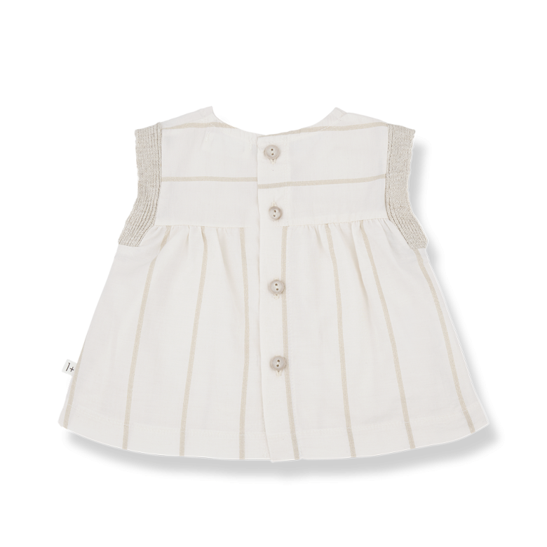 1+ IN THE FAMILY top baby Dunia off white wit