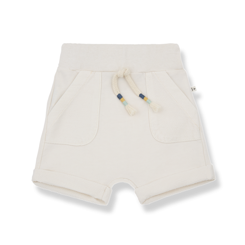 1+ IN THE FAMILY korte broek baby Ibar off white wit