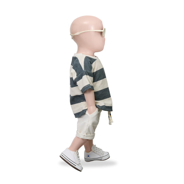 1+ IN THE FAMILY korte broek baby Ibar off white wit
