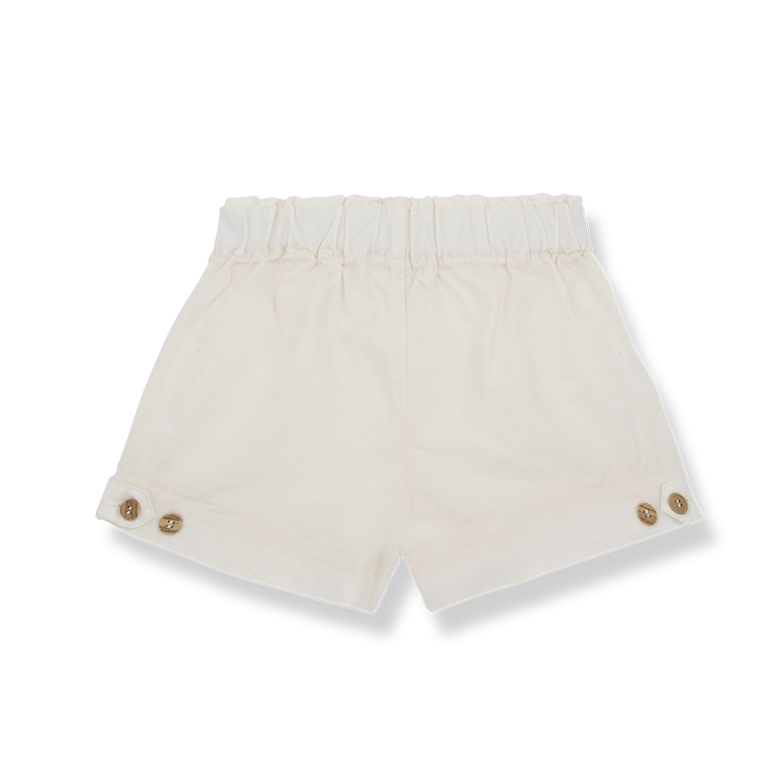 1+ IN THE FAMILY korte broek baby Lara off white wit