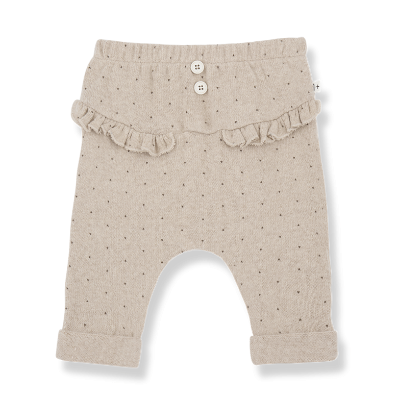 1+ IN THE FAMILY broek baby Noemie beige wit