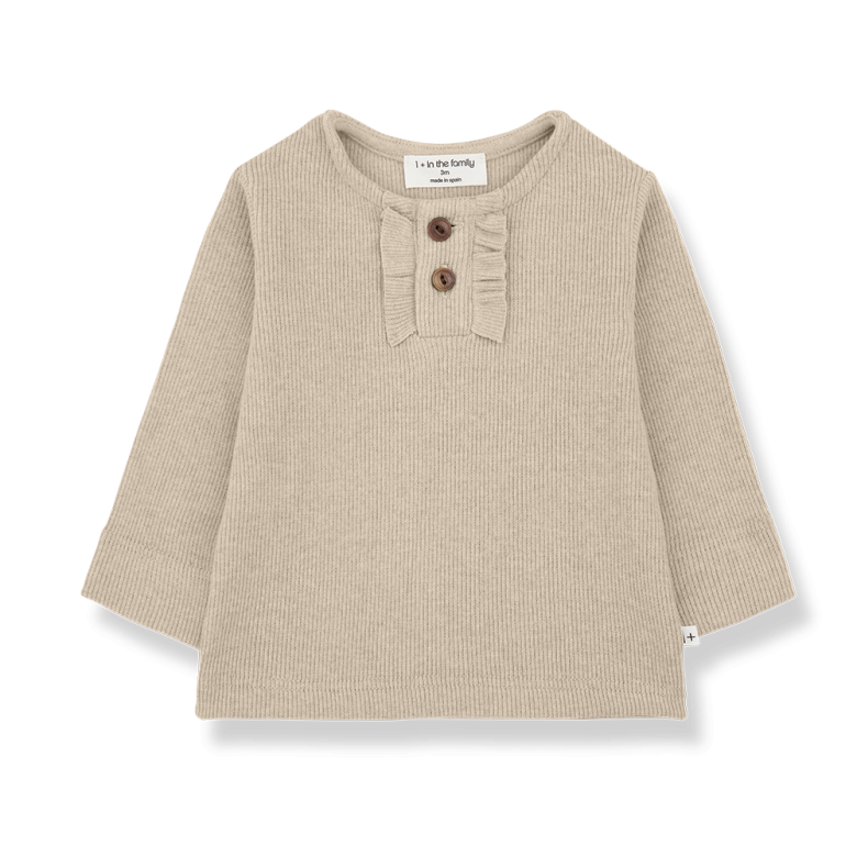 GRETA T-shirt meisje Tortora bruin meisjes shirt