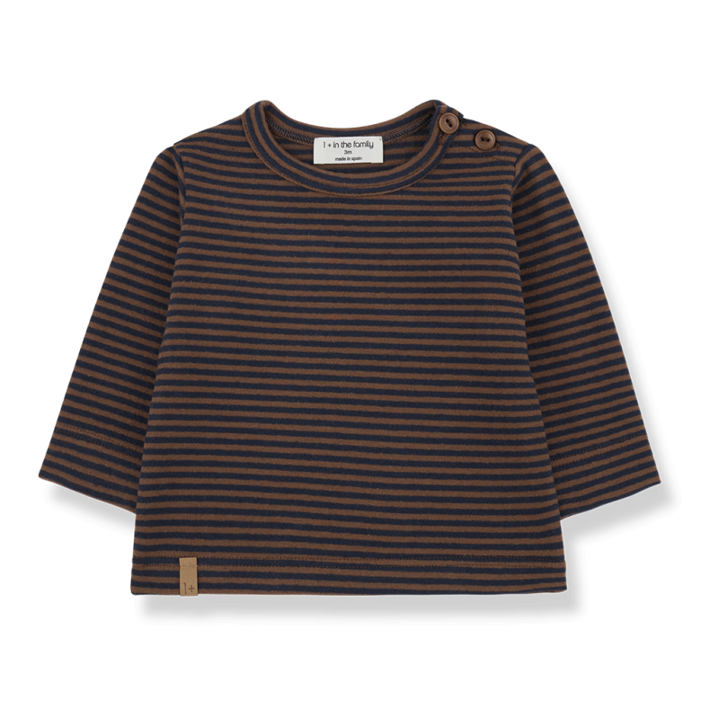 OLAF shirt kind Castagna bruin lange mouw