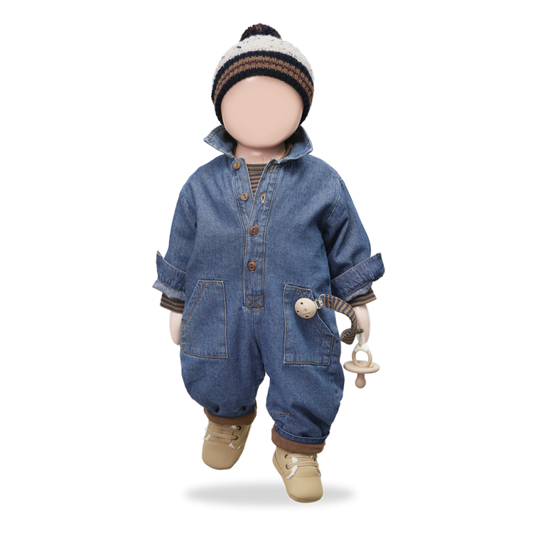 OLAF shirt kind Castagna bruin lange mouw