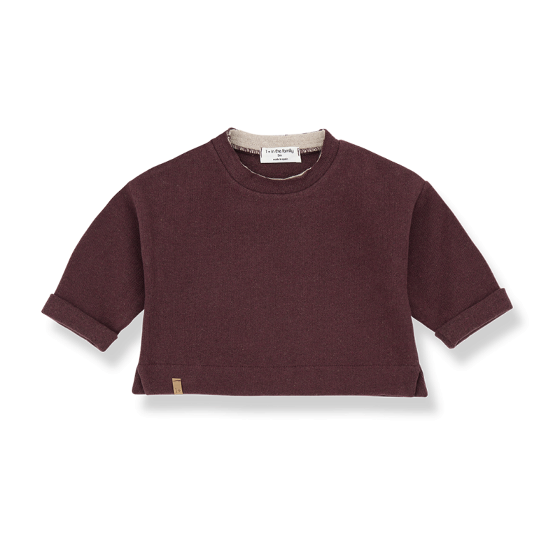 1+ IN THE FAMILY trui baby Felix Melanzana sweater