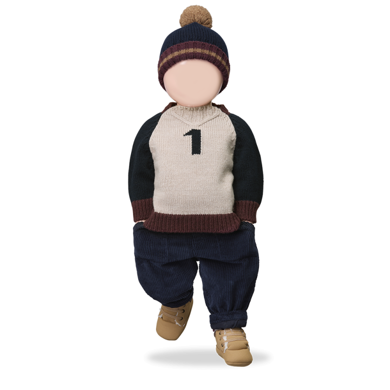 PATRICK trui kind Tortora bruin sweater