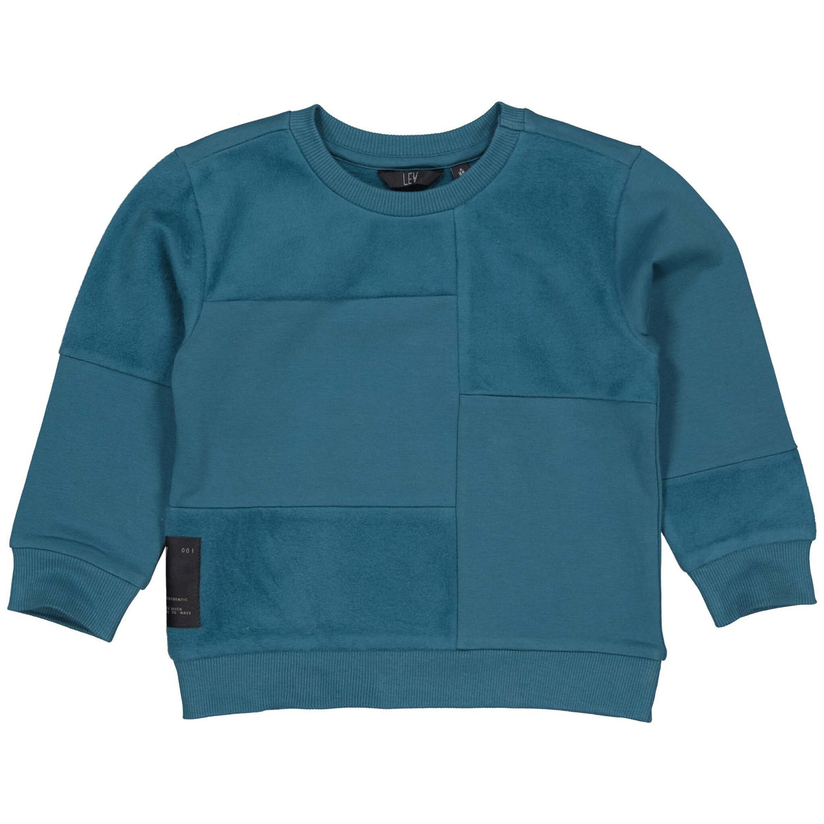 LEVV trui jongen Pamir sweater Petrol petrolblauw