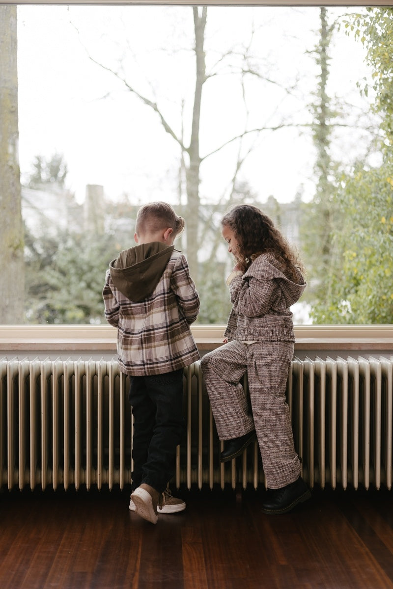 LEVV broek jongen Prial pants Dark Taupe taupe