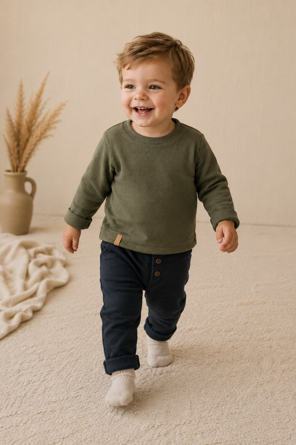 1+ IN THE FAMILY broek Portofino Blue (blauw)
