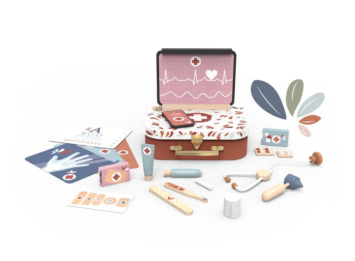 Speedy Monkey dokterstas – houten doktersset voor kleine dokters