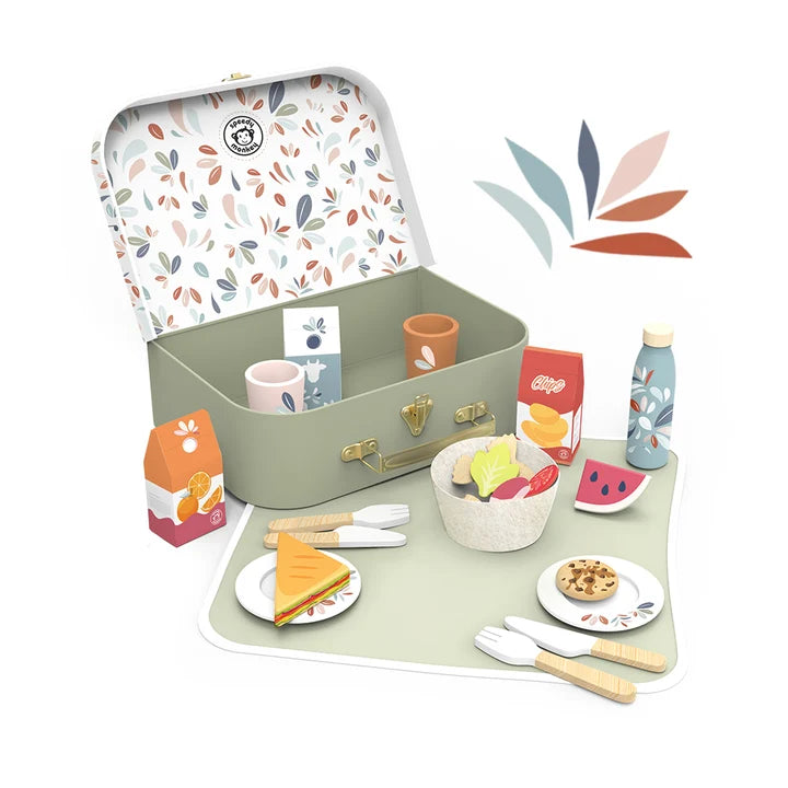 Speedy Monkey picknickmand – houten picknickset voor kleine fijnproevers